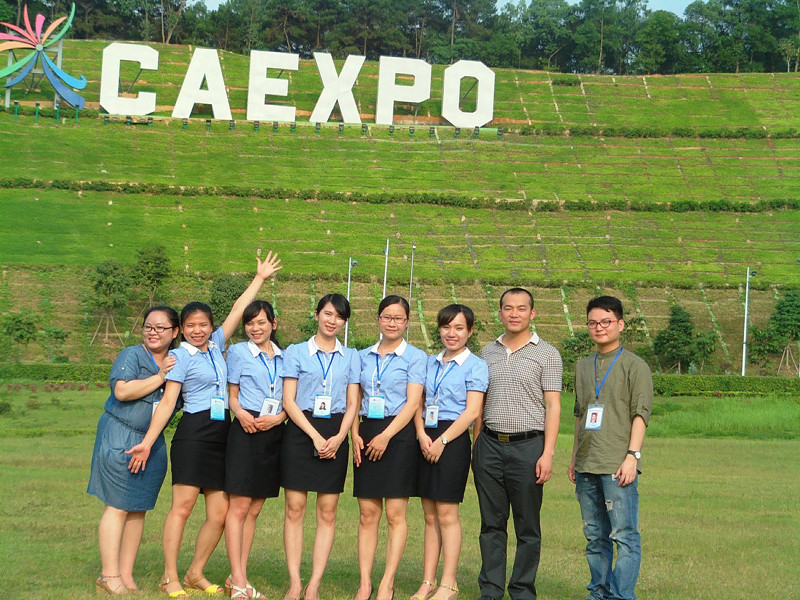 會展中心合影留念